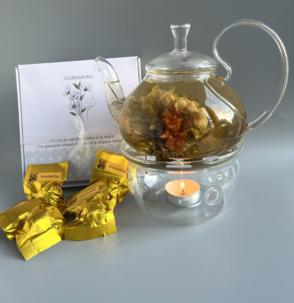 Coffret 10 fleurs de thé mixtes - idée cadeau